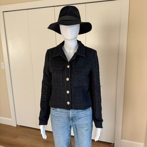 Rachel Zoe Black Blazer with gold buttons